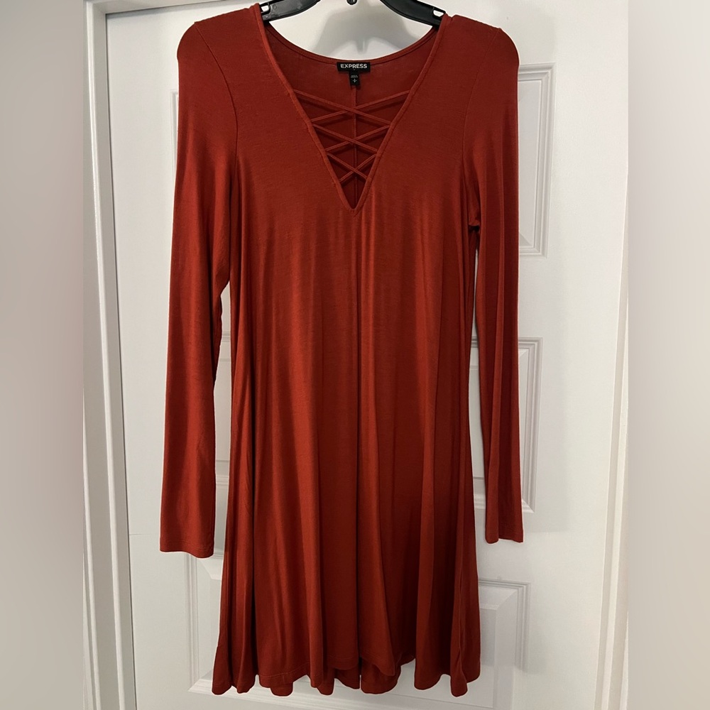 Express long sleeve mini dress
